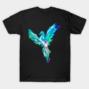 Blue Rainbow Pheonix T-Shirt